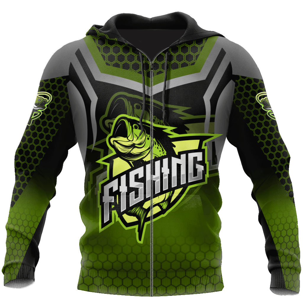 Bass Master Stainless Steel Fishing Graphic – 3D Hoodie