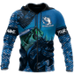 Winter Bass Fishing Custom Name Graphic – 3D Hoodie