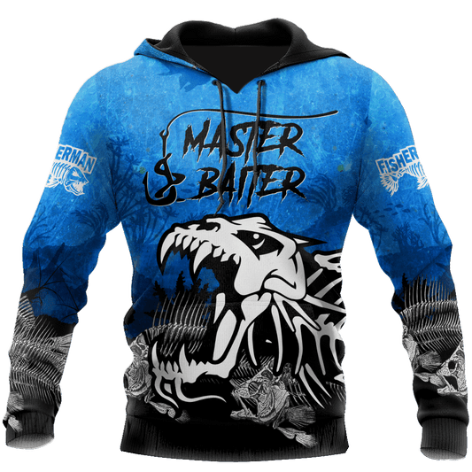 Master Baiter Blue Fishing Graphic – 3D Hoodie