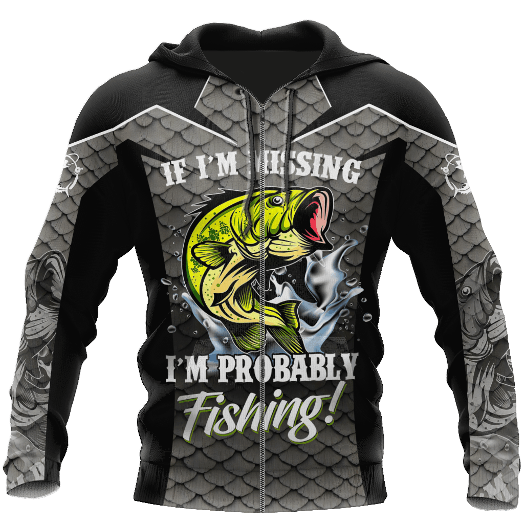 Bass Silver Sports Fishing Graphic – 3D Hoodie