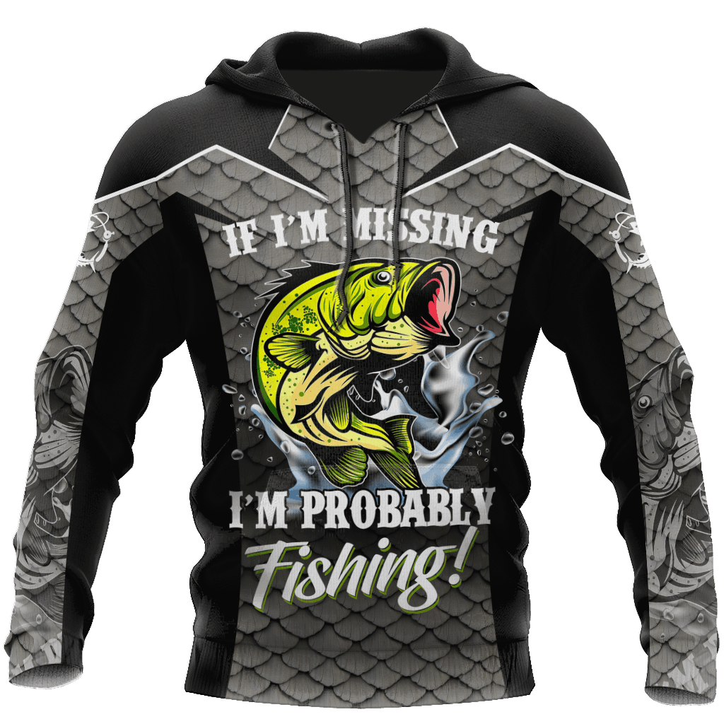 Bass Silver Sports Fishing Graphic – 3D Hoodie