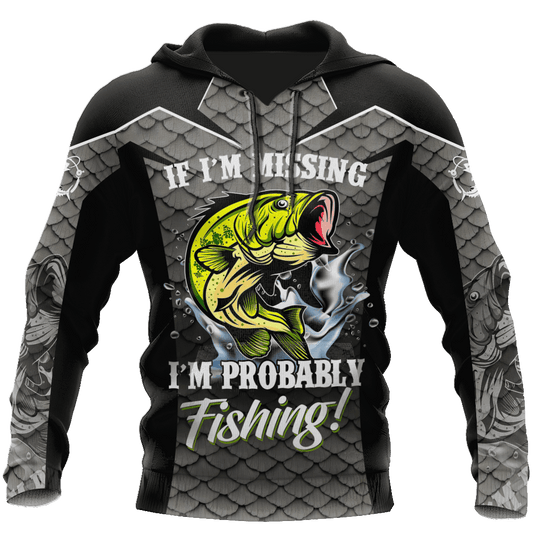 Bass Silver Sports Fishing Graphic – 3D Hoodie