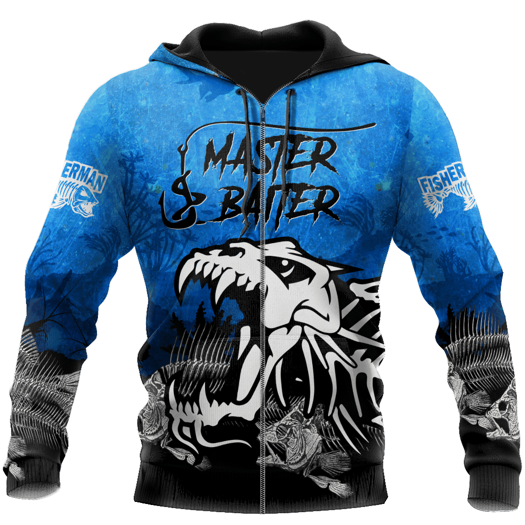 Master Baiter Blue Fishing Graphic – 3D Hoodie