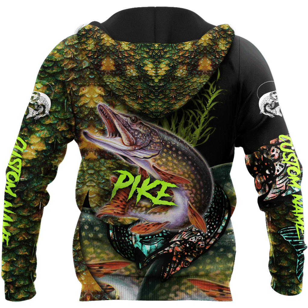 Northern Pike On Skin Fishing Graphic – 3D Hoodie