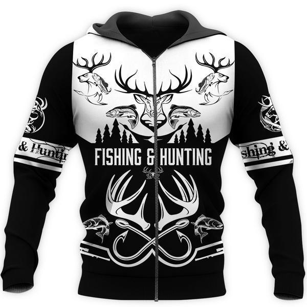 Fishing And Deer Hunting Graphic – 3D Hoodie