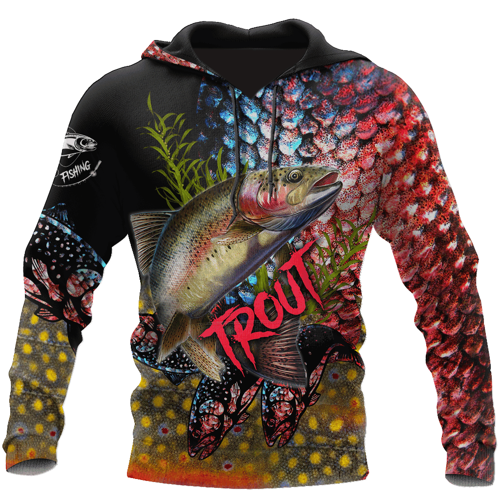 Trout Salmon Fishing Skin Camo Graphic – 3D Hoodie