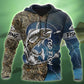 Cod Fishing Sport Camo Tattoo Graphic – 3D Hoodie