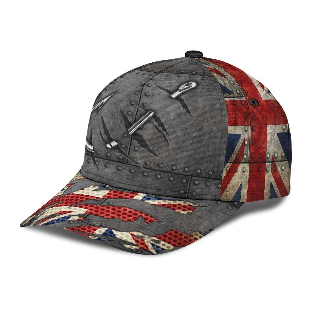 United Kingdom Fishing Hook 3D Design – Classic Cap