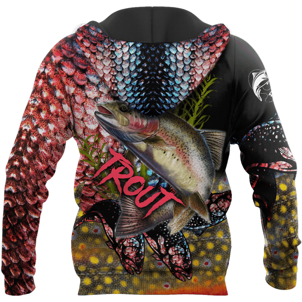Trout Salmon Fishing Skin Camo Graphic – 3D Hoodie