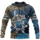 Perch Fishing Hook Up Blue Graphic – 3D Hoodie