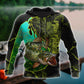 Northern Pike Fishing Underwater Yin Yang Camo Graphic – 3D Hoodie