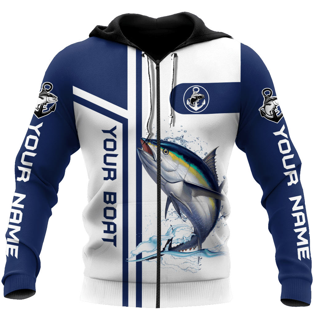 Custom Name Tuna Fishing Team Catch And Release Graphic – 3D Hoodie