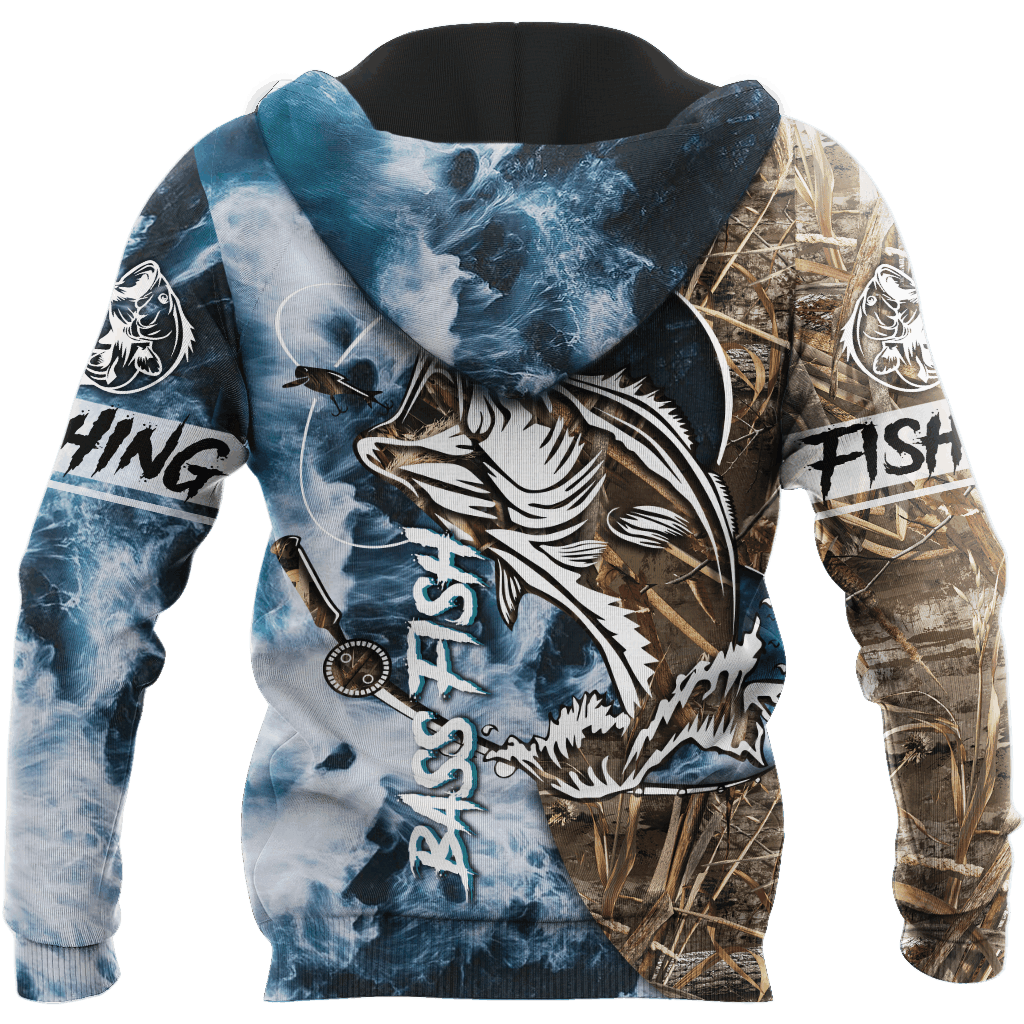 Sea Bass Fishing Hook Up Gear Graphic – 3D Hoodie