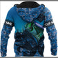 Winter Bass Fishing Custom Name Graphic – 3D Hoodie