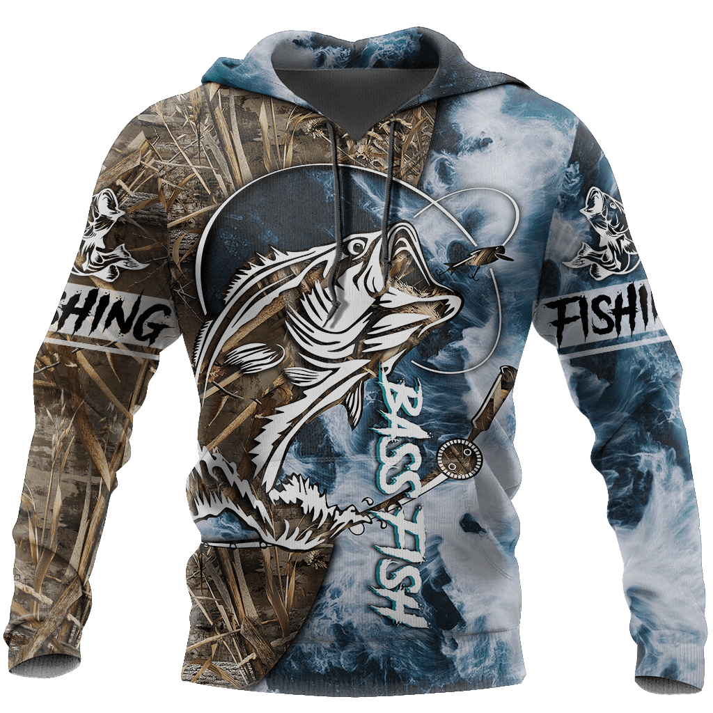 Sea Bass Fishing Hook Up Gear Graphic – 3D Hoodie