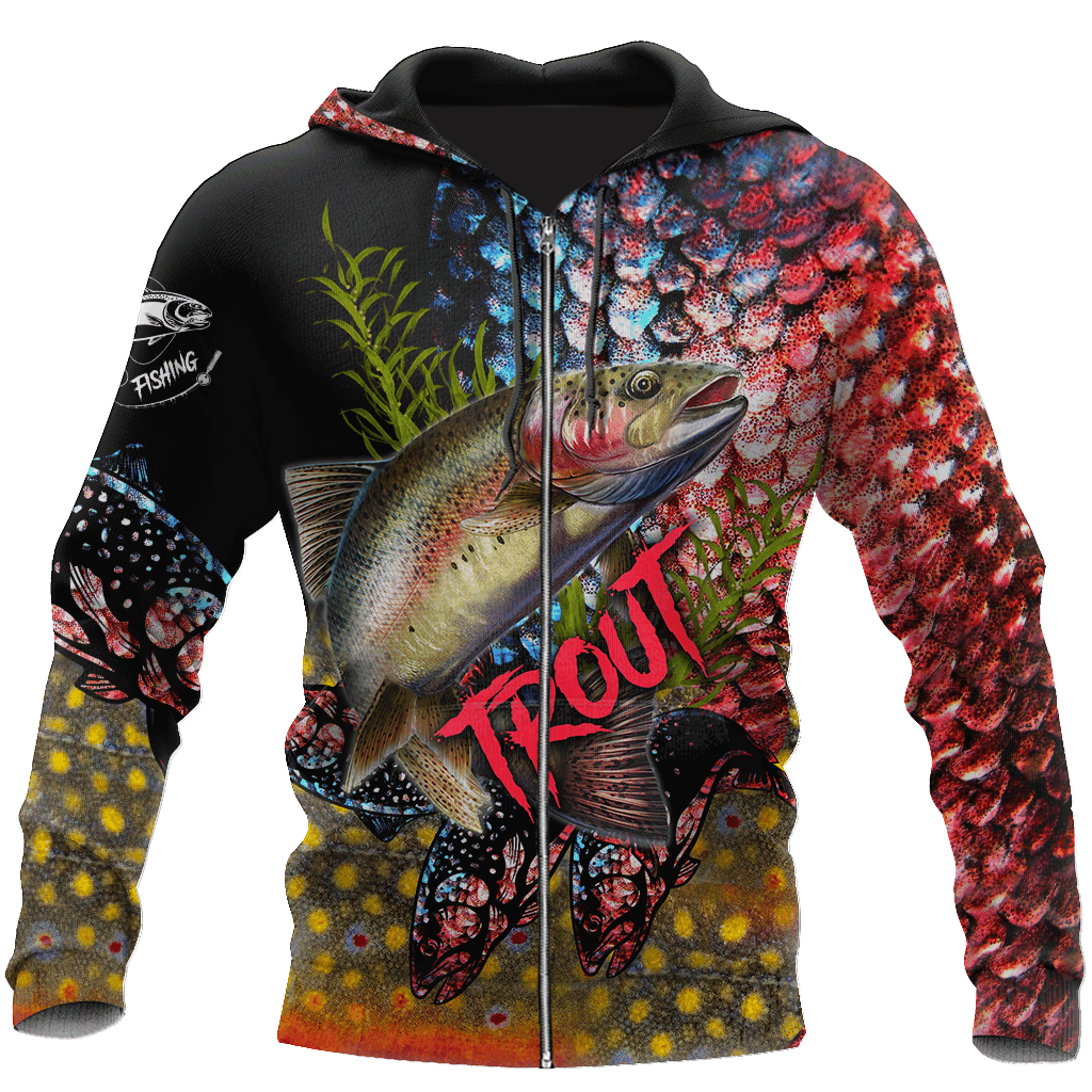 Trout Salmon Fishing Skin Camo Graphic – 3D Hoodie