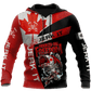 Hooked On Freedom Canada Fishing Graphic – 3D Hoodie