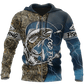 Cod Fishing Sport Camo Tattoo Graphic – 3D Hoodie