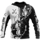 Bass Fishing Tattoo Black And White Graphic – 3D Hoodie