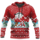 Santa Fishing Yolo Christmas Red Graphic – 3D Hoodie