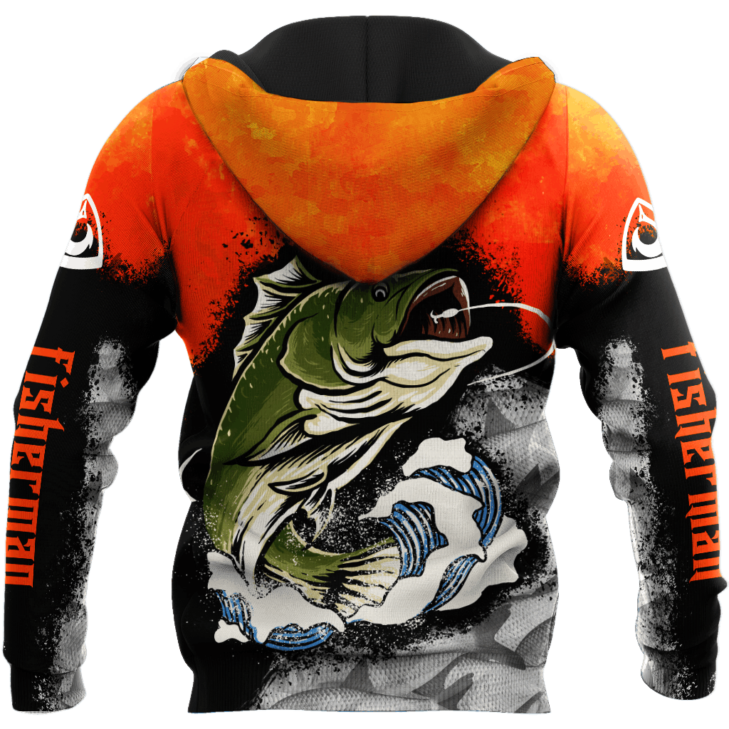 Fisherman Big Game Fishing Orange Graphic – 3D Hoodie