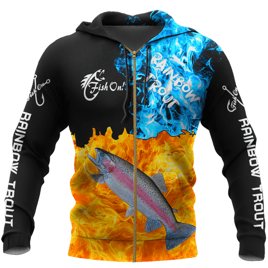 Collection Rainbow Trout On Fire – 3D Hoodie