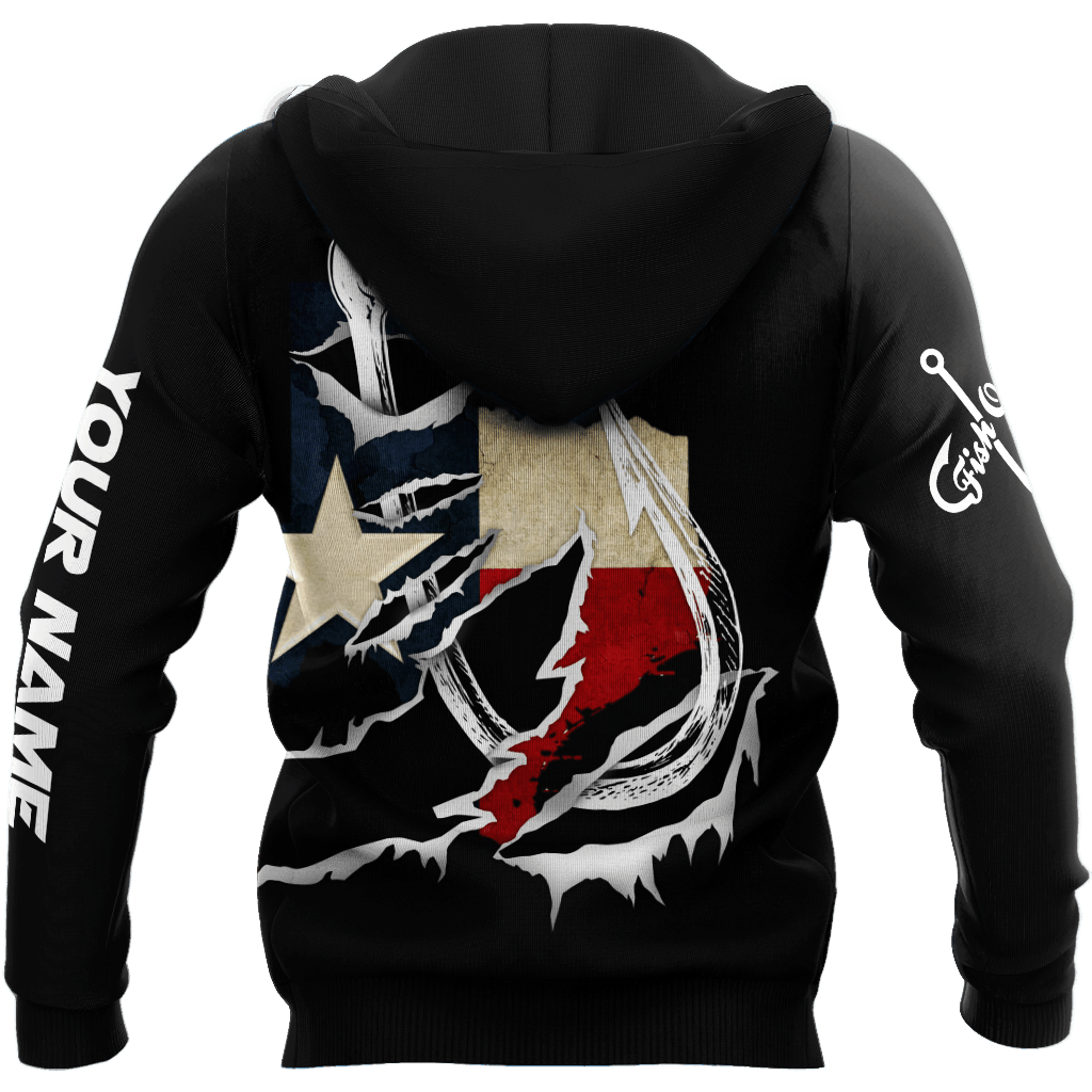Collection Custom Name Hooked On Fishing Texas – 3D Hoodie