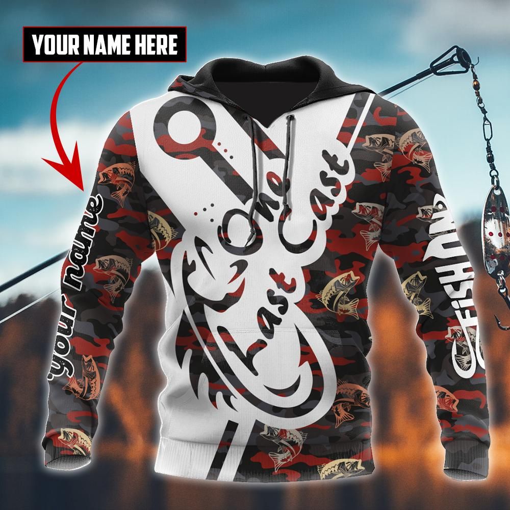 One Last Cast Custom Name Fishing Graphic – 3D Hoodie