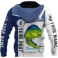 Custom Name Mahi Mahi Fishing Catch And Release Graphic – 3D Hoodie