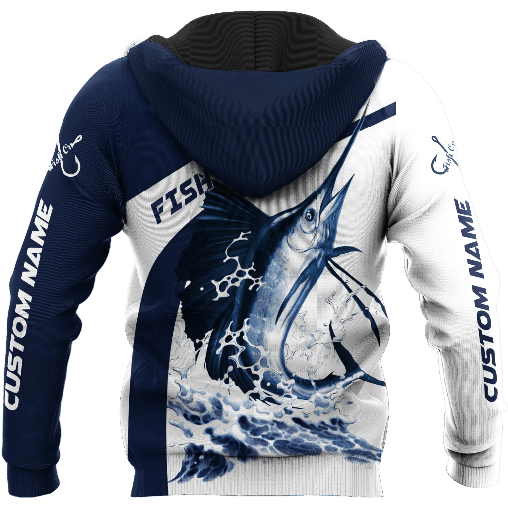 Custom Name Sailfish Fishing Graphic – 3D Hoodie