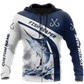 Custom Name Marlin Fishing Graphic – 3D Hoodie