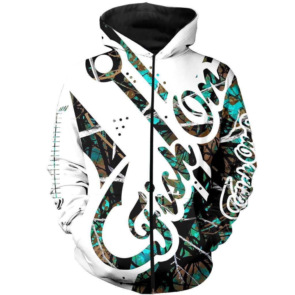 Fish On Muddy Camo Fishing Graphic – 3D Hoodie