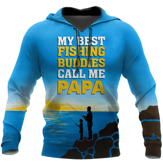 My Best Fishing Buddies Call Me Papa Graphic – 3D Hoodie