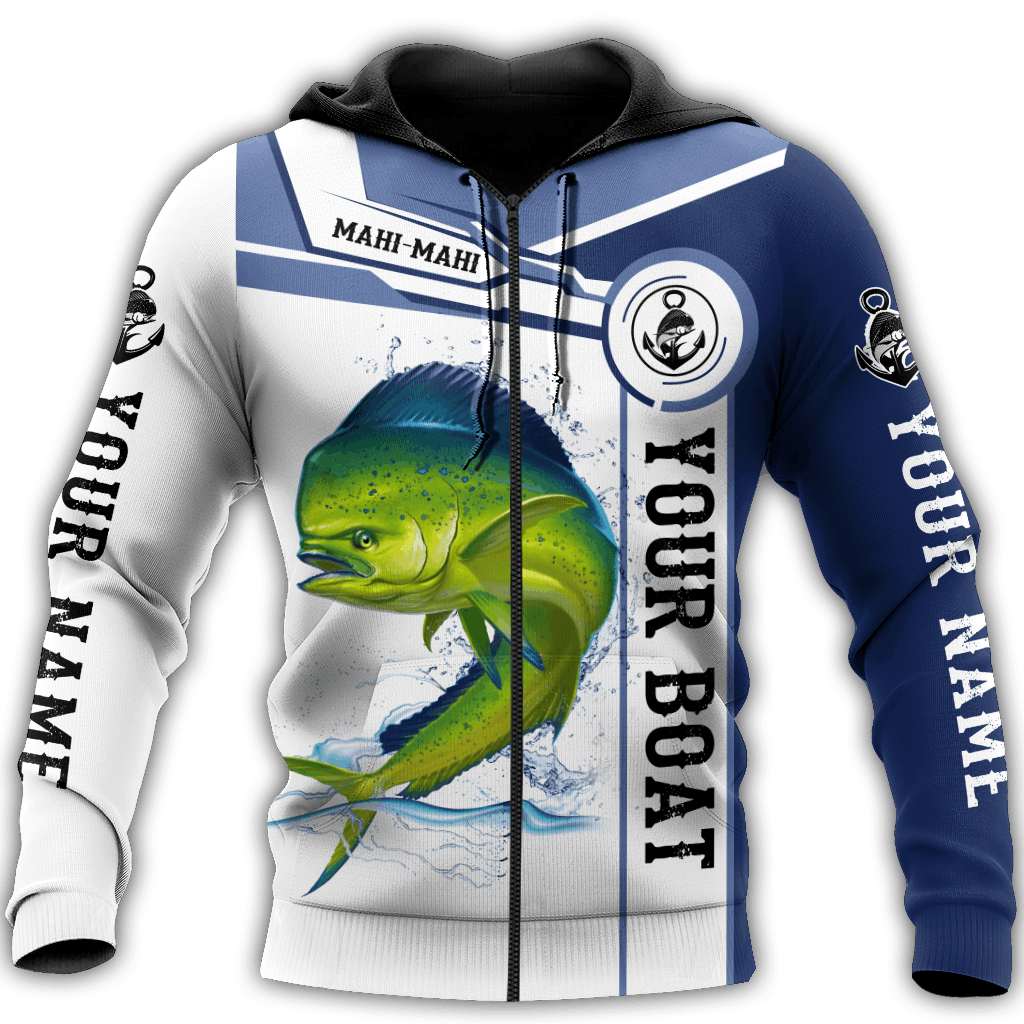 Custom Name Mahi Mahi Fishing Catch And Release Graphic – 3D Hoodie