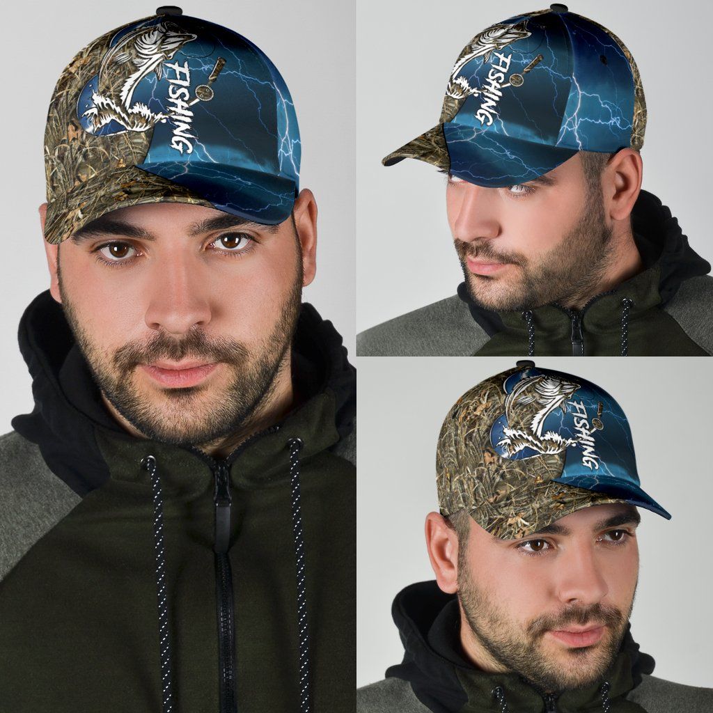 Bass Fishing Hook 3D Design – Classic Cap