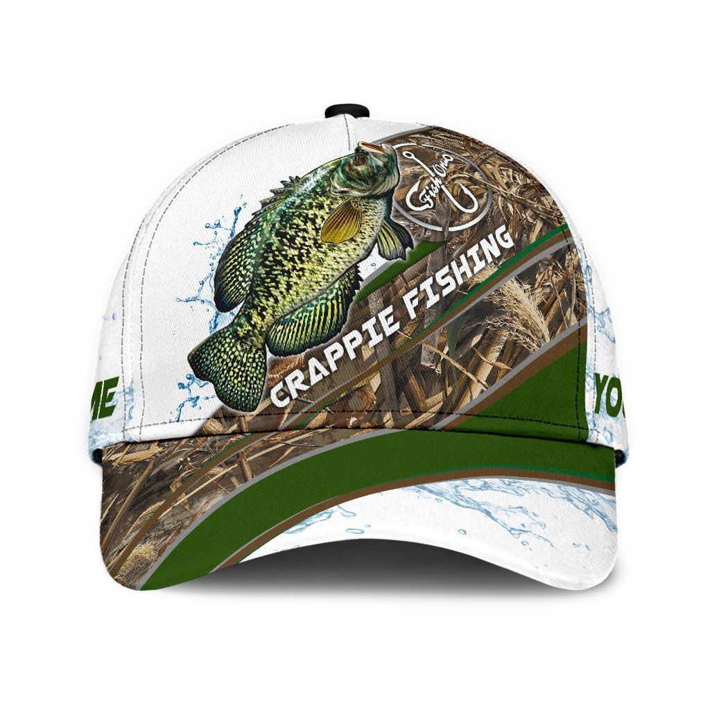 Custom Name Crappie Fishing Hook 3D Design – Classic Cap