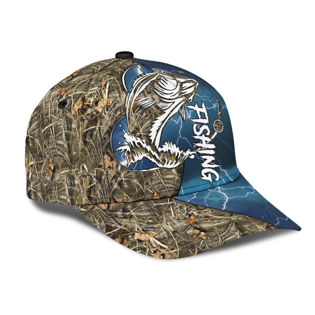 Bass Fishing Hook 3D Design – Classic Cap