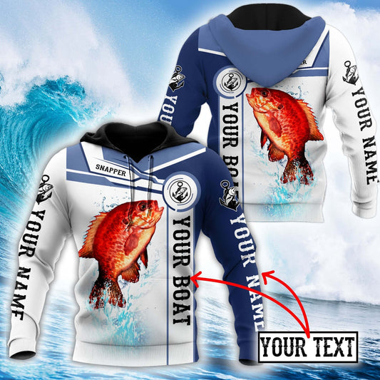 Custom Name Snapper Catch And Release Graphic – 3D Hoodie