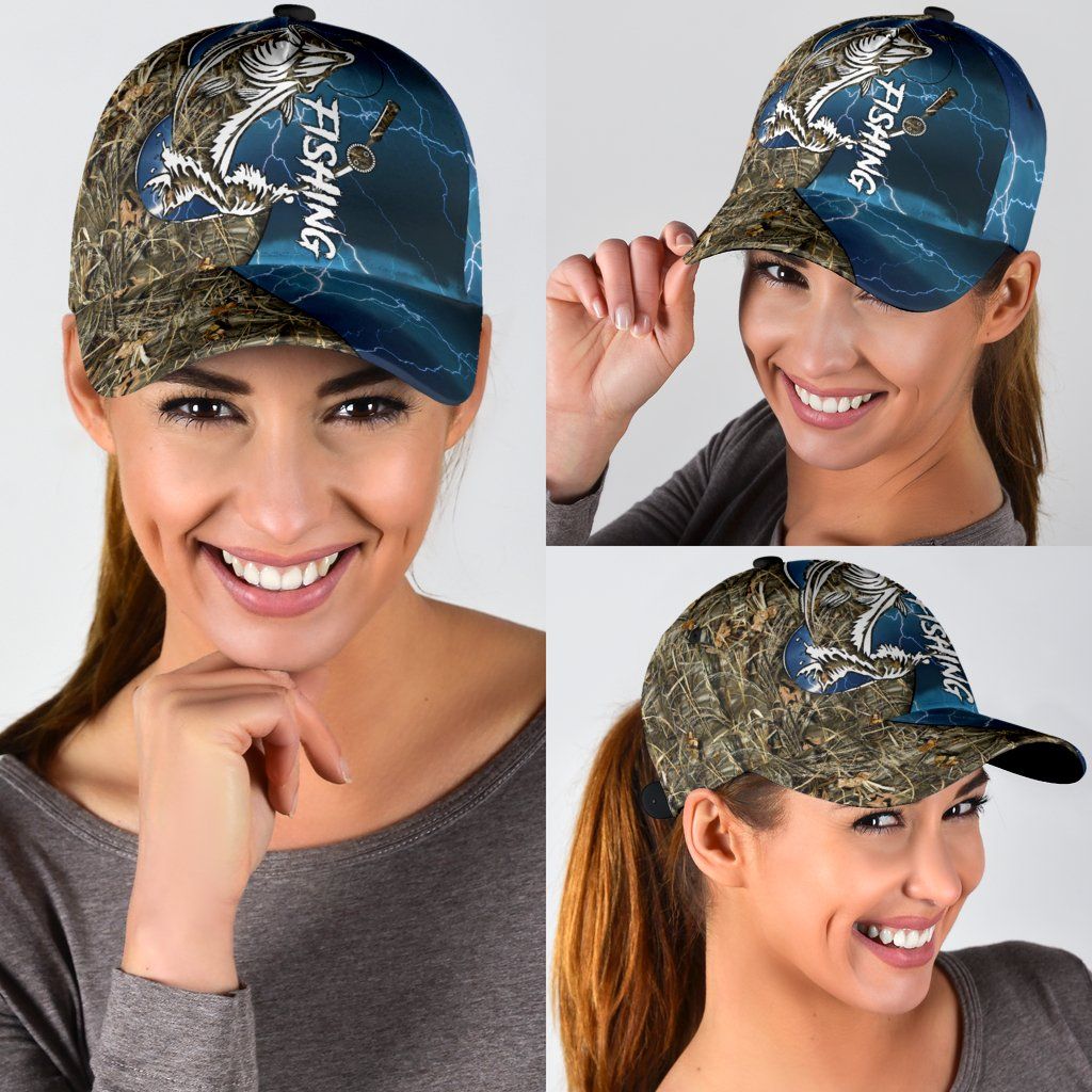 Bass Fishing Hook 3D Design – Classic Cap
