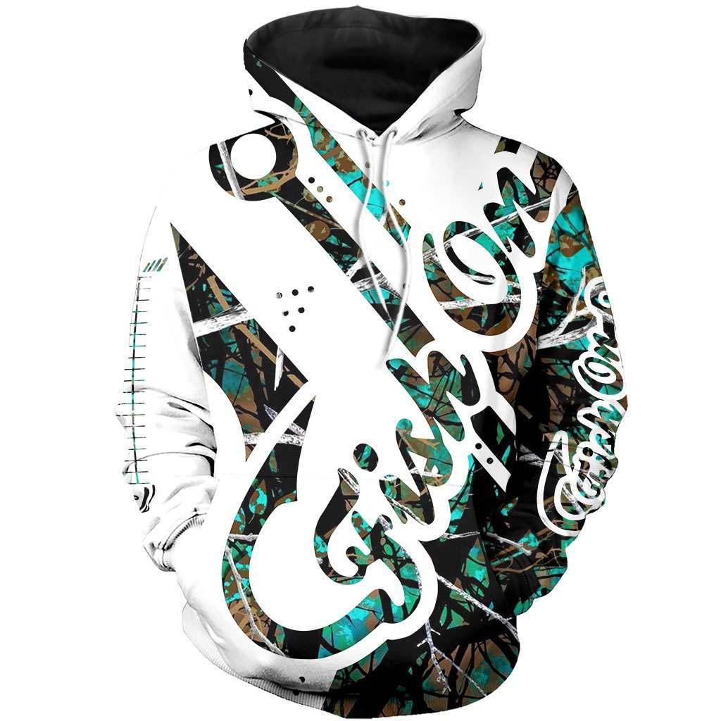 Fish On Muddy Camo Fishing Graphic – 3D Hoodie