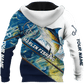 Custom Name Marlin Fishing Camo Graphic – 3D Hoodie