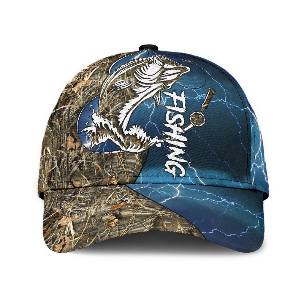 Bass Fishing Hook 3D Design – Classic Cap