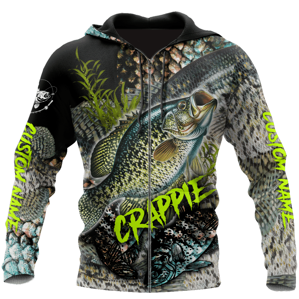 Custom Name Crappie Fishing On Skin Graphic – 3D Hoodie
