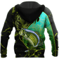 Bass Fishing Underwater Yin Yang Camo Graphic – 3D Hoodie