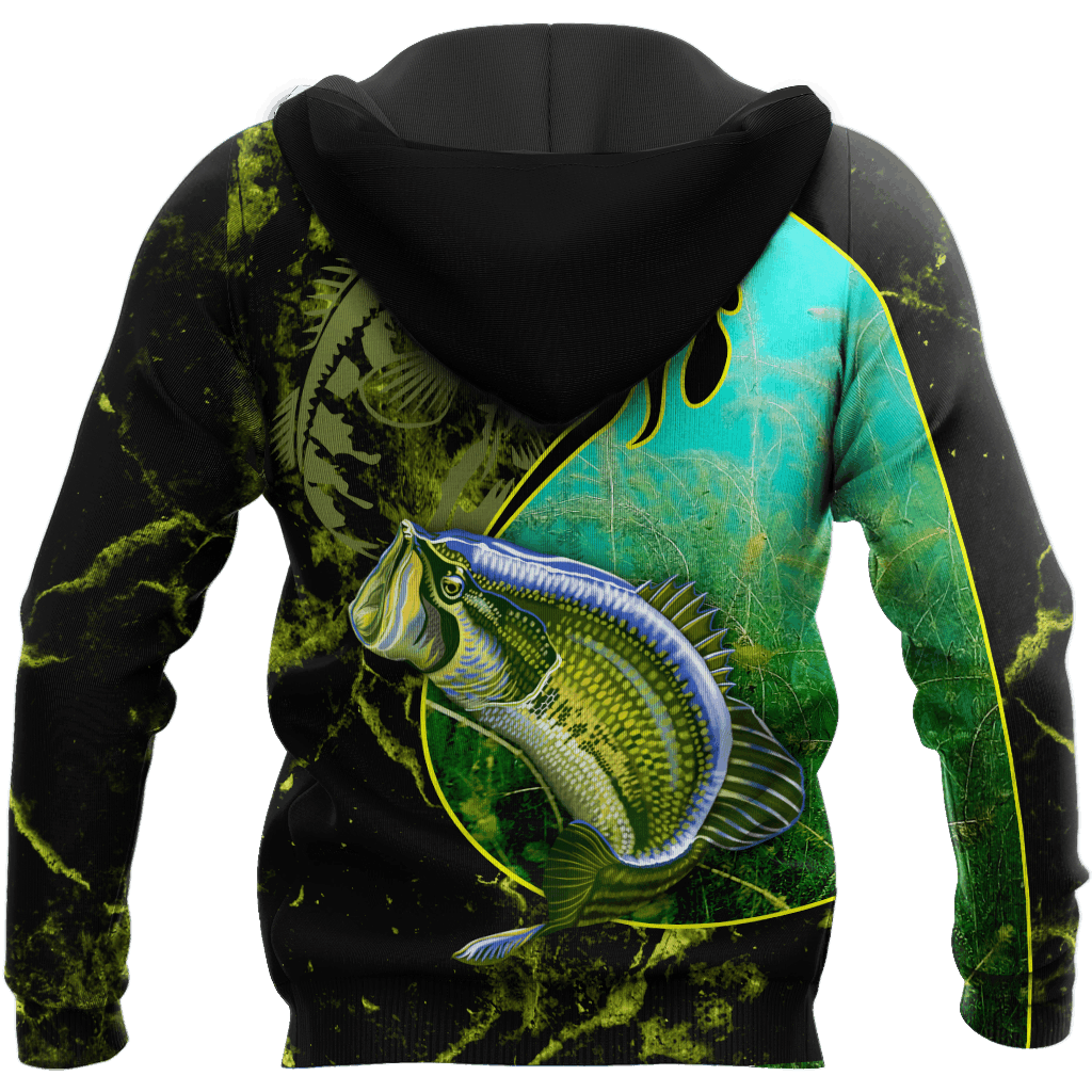 Bass Fishing Underwater Yin Yang Camo Graphic – 3D Hoodie
