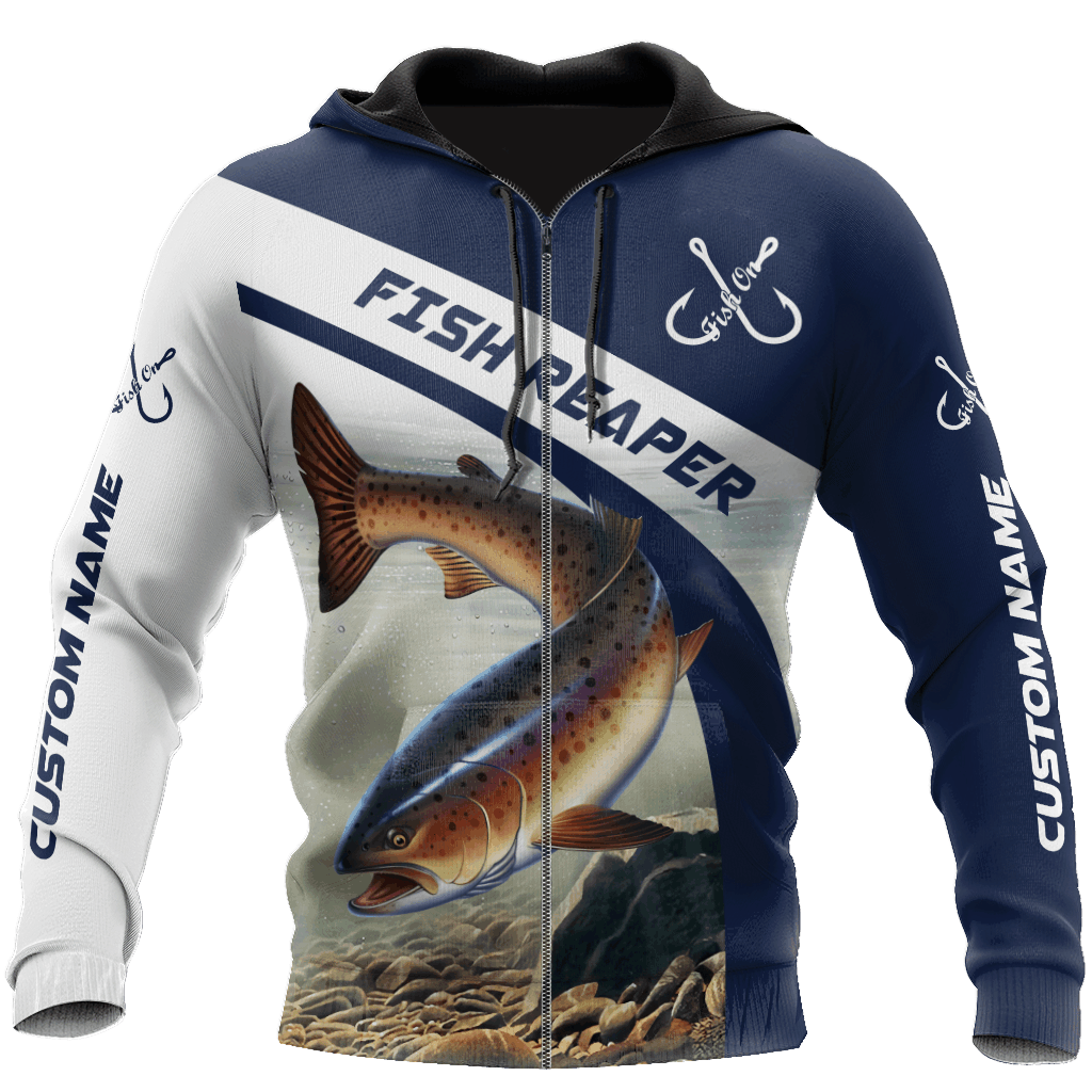 Custom Name Trout And Salmon Fishing Graphic – 3D Hoodie