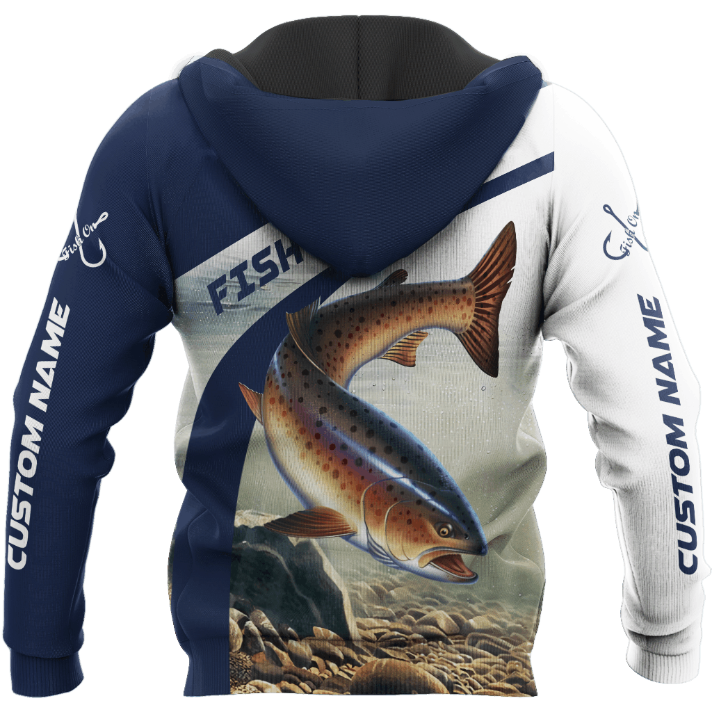 Custom Name Trout And Salmon Fishing Graphic – 3D Hoodie