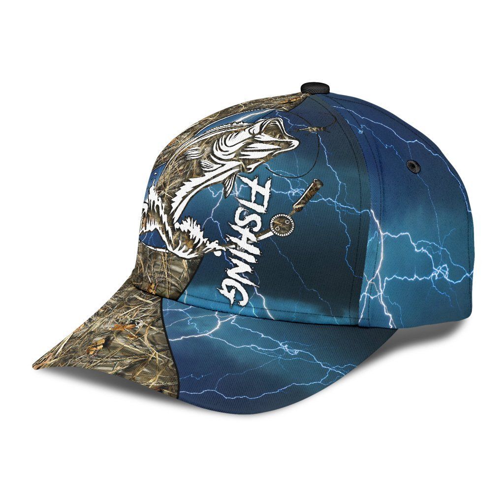 Bass Fishing Hook 3D Design – Classic Cap