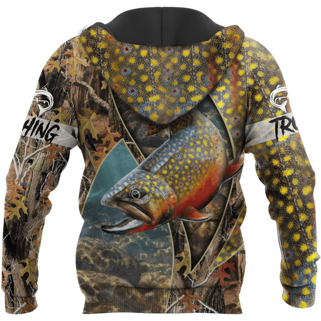 Trout And Salmon Fishing Underwater Camo Graphic – 3D Hoodie
