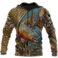Trout And Salmon Fishing Underwater Camo Graphic – 3D Hoodie